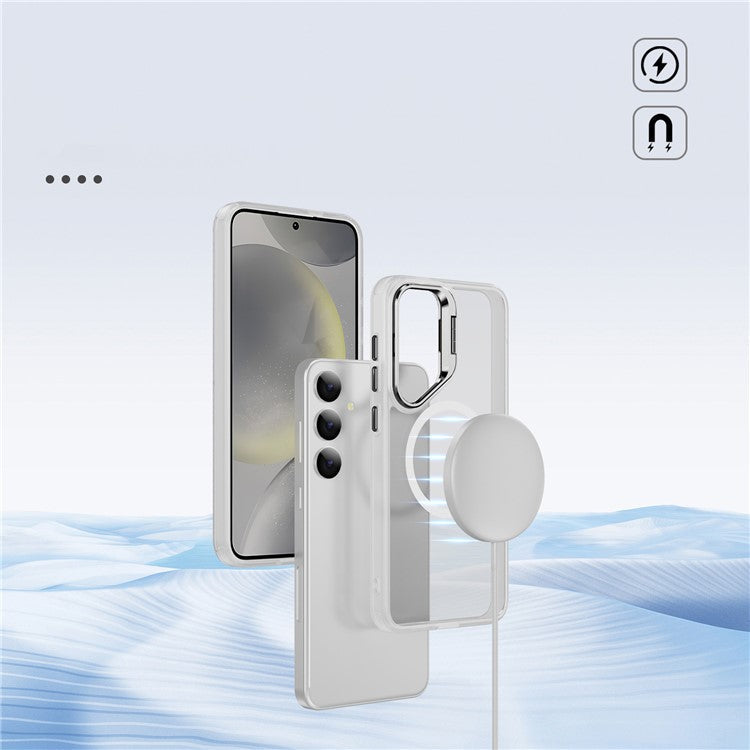 Bulk Purchasing For Samsung Galaxy S24 Ultra Case Magnetic Phone Cover Camera Kickstand - Transparent