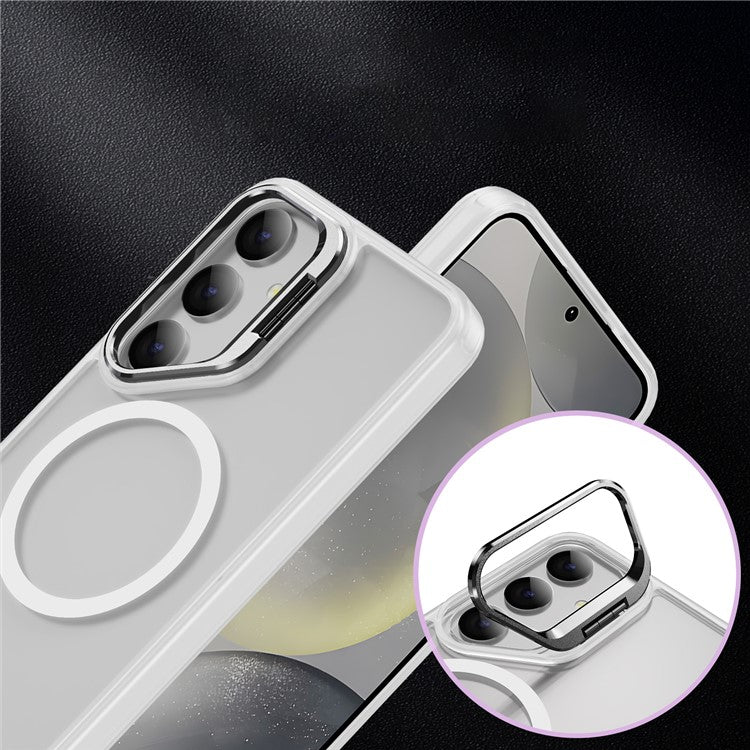 Bulk Purchasing For Samsung Galaxy S24 Ultra Case Magnetic Phone Cover Camera Kickstand - Transparent