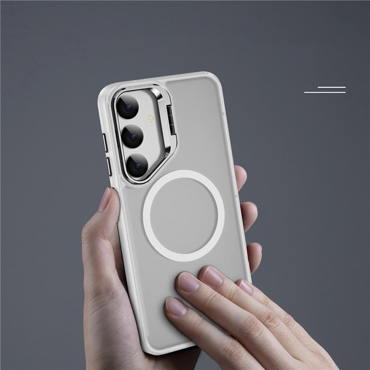 Bulk Purchasing For Samsung Galaxy S24 Ultra Case Magnetic Phone Cover Camera Kickstand - Transparent