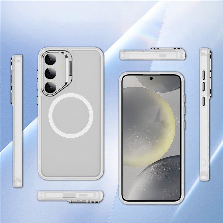 Bulk Purchasing For Samsung Galaxy S24 Ultra Case Magnetic Phone Cover Camera Kickstand - Transparent