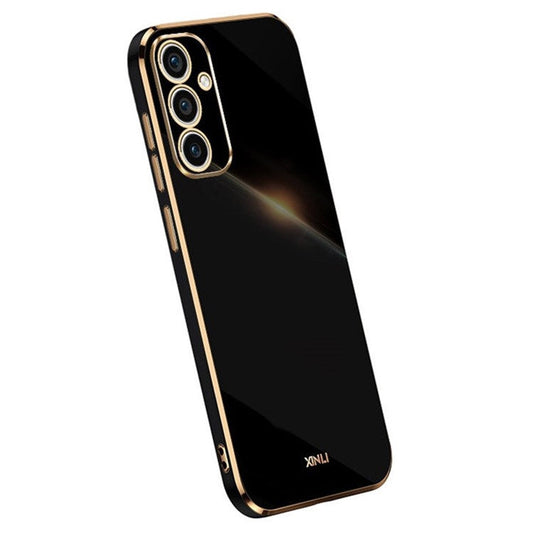 XINLI For Samsung Galaxy A55 5G Case Soft TPU Shockproof Phone Back Cover - Black