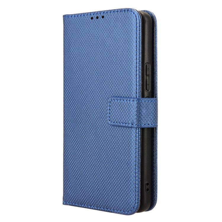 For Asus ROG Phone 8 Pro 5G / 8 5G Magnetic Phone Case Diamond Texture Card Slots Cover - Blue
