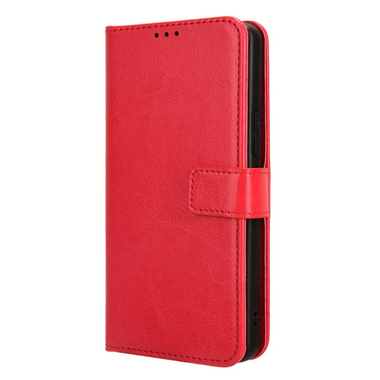 For Asus ROG Phone 8 Pro 5G / 8 5G Wallet Case Crazy Horse Texture PU Leather Phone Protector - Red