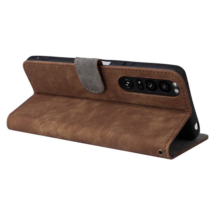 For Sony Xperia 1 III 5G Case Wallet Flip Leather Phone Cover RFID Blocking Protection - Brown