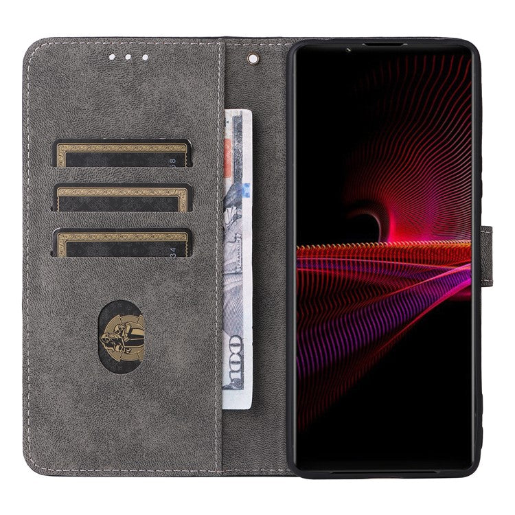 For Sony Xperia 1 III 5G Case Wallet Flip Leather Phone Cover RFID Blocking Protection - Purple