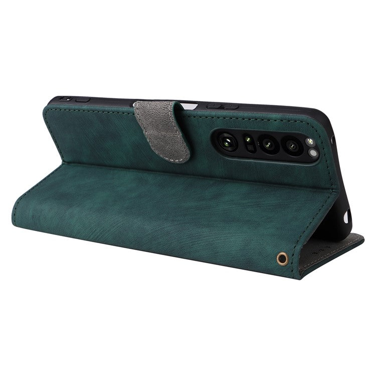 For Sony Xperia 1 III 5G Case Wallet Flip Leather Phone Cover RFID Blocking Protection - Green