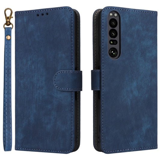 For Sony Xperia 1 III 5G Case Wallet Flip Leather Phone Cover RFID Blocking Protection - Blue