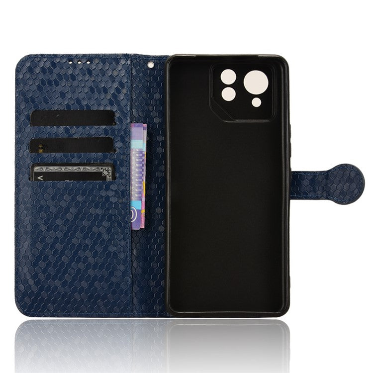 For Asus ROG Phone 8 Pro 5G / 8 5G Phone Wallet Case Dot Imprinted PU Leather Cover - Dark Blue