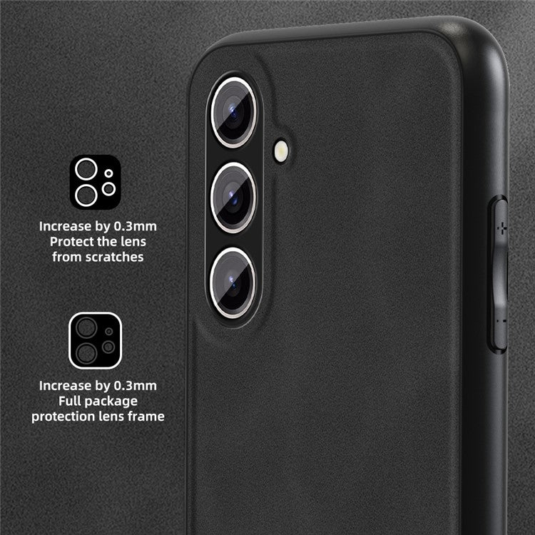 ANNYOJO For Samsung Galaxy S24+ Case PU Leather+PC+TPU Drop-resistant Phone Cover - Wine Red