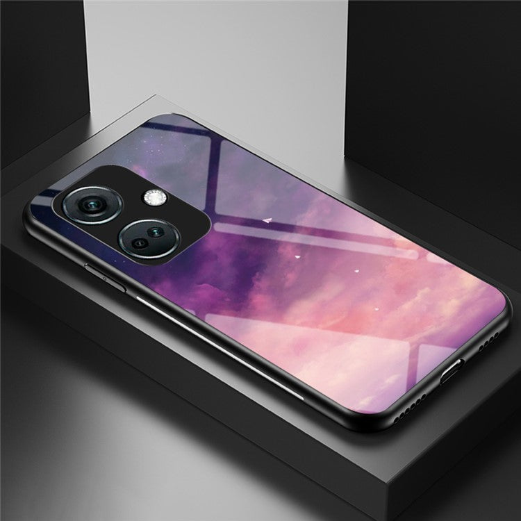 For OnePlus Nord CE3 5G Case Tempered Glass+PC+TPU Shockproof Phone Cover - Dream Starry Sky