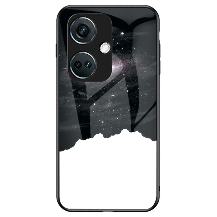 For OnePlus Nord CE3 5G Case Tempered Glass+PC+TPU Shockproof Phone Cover - Cosmic Starry Sky