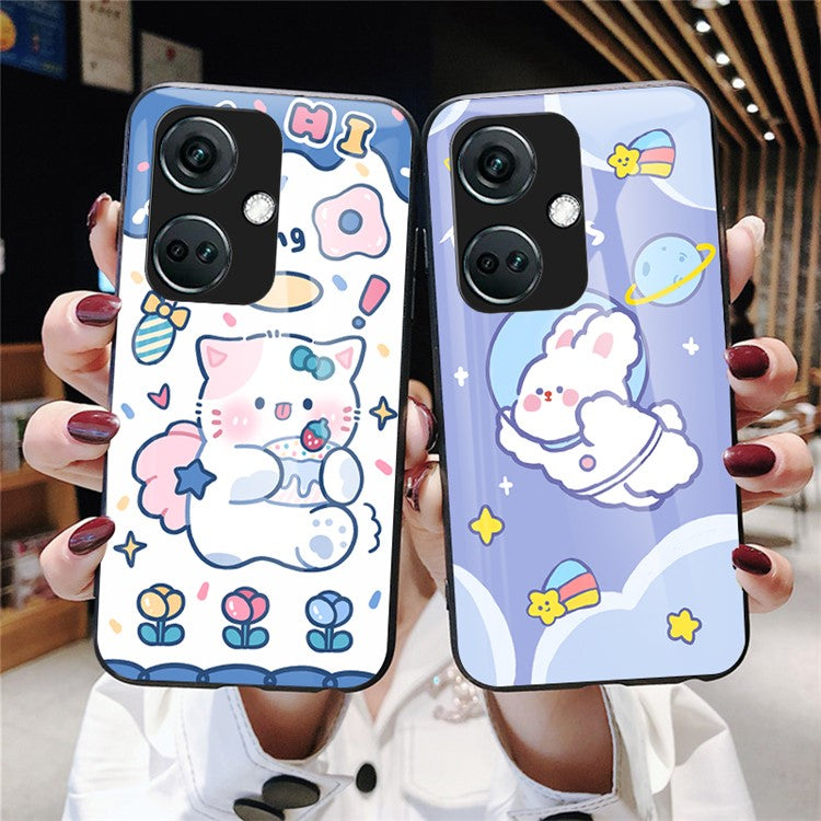 For OnePlus Nord CE3 5G Case Tempered Glass+PC+TPU Mobile Phone Cover - Bubble Dog