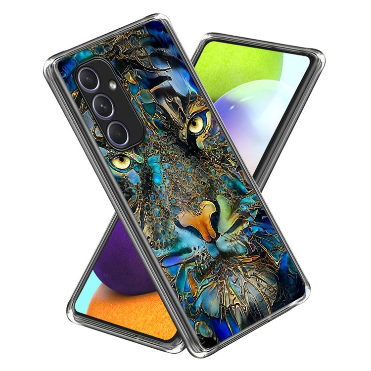 For Samsung Galaxy A54 5G Case Flexible TPU Phone Cover Pattern Printing - Tiger Gaze
