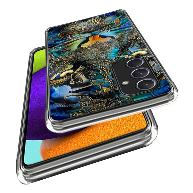 For Samsung Galaxy A54 5G Case Flexible TPU Phone Cover Pattern Printing - Tiger Gaze