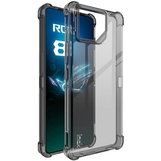 IMAK For Asus ROG Phone 8 5G / Phone 8 Pro 5G TPU Case Drop-proof Clear Phone Guard Cover - Transparent Black