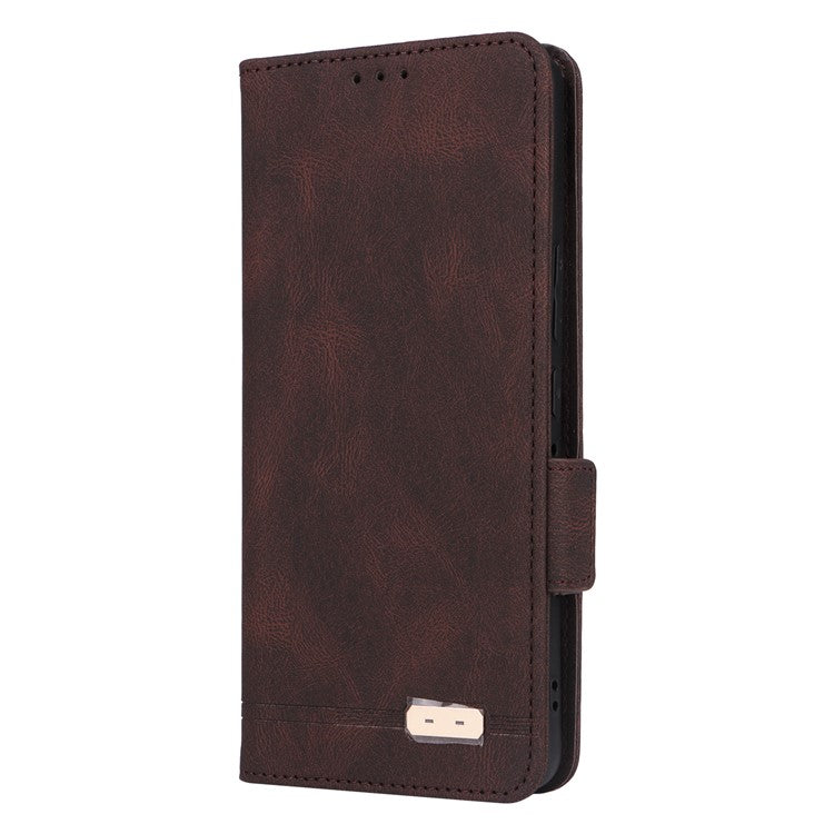 For Asus ROG Phone 8 5G / Phone 8 Pro 5G Case Folio Flip Leather Phone Cover Wallet Stand - Coffee