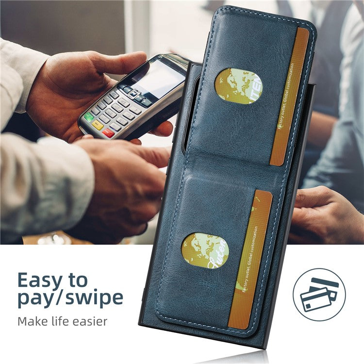 SUTENI H03 For Samsung Galaxy S24 Ultra Case Waxy Texture Vertical Flip Protective Shell - Blue