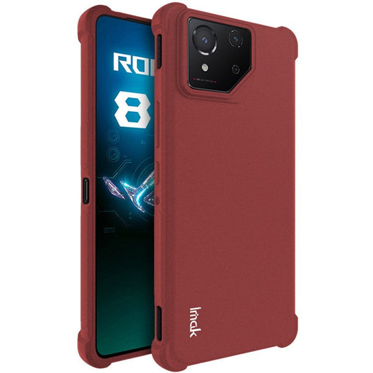 IMAK For Asus ROG Phone 8 5G  /  8 Pro 5G TPU Case Matte Shockproof Soft Phone Cover - Red
