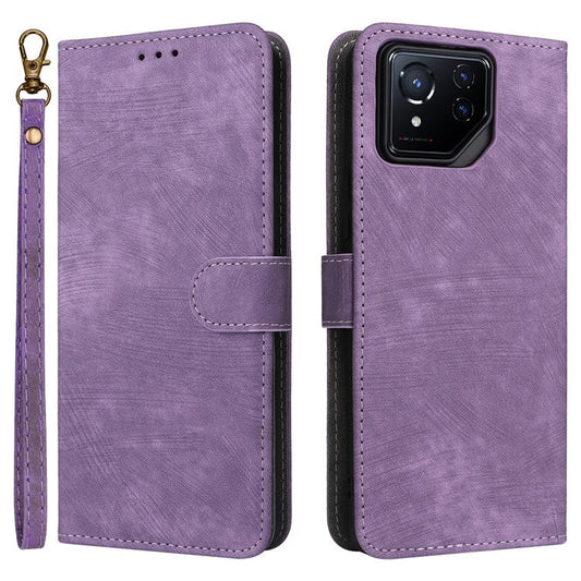 For Asus ROG Phone 8 5G / ROG Phone 8 Pro 5G Wallet Phone Case RFID Blocking PU Leather Cover - Purple