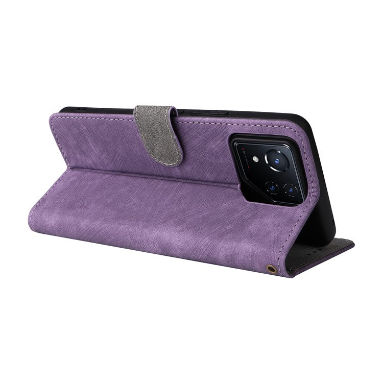For Asus ROG Phone 8 5G / ROG Phone 8 Pro 5G Wallet Phone Case RFID Blocking PU Leather Cover - Purple