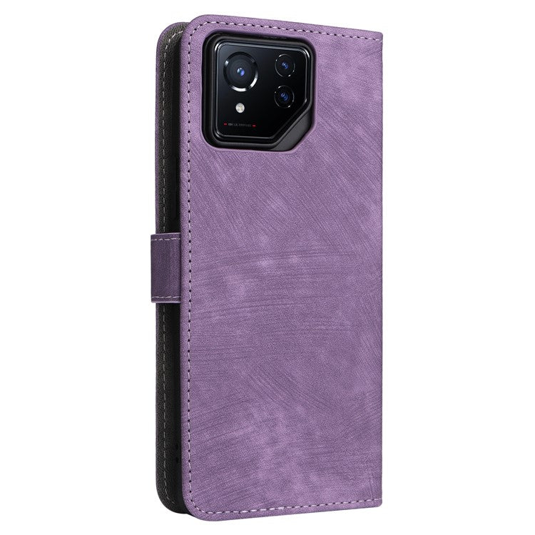 For Asus ROG Phone 8 5G / ROG Phone 8 Pro 5G Wallet Phone Case RFID Blocking PU Leather Cover - Purple