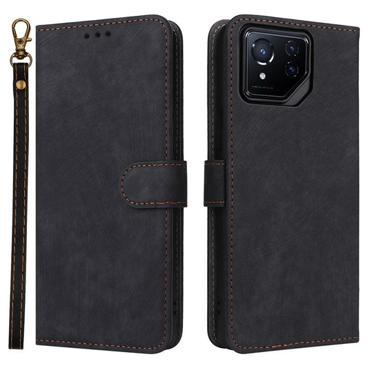 For Asus ROG Phone 8 5G / ROG Phone 8 Pro 5G Wallet Phone Case RFID Blocking PU Leather Cover - Black