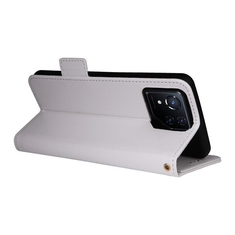 For Asus ROG Phone 8 5G / ROG Phone 8 Pro 5G Case PU Leather Wallet Phone Cover - White