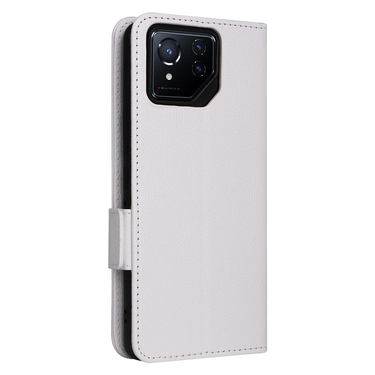For Asus ROG Phone 8 5G / ROG Phone 8 Pro 5G Case PU Leather Wallet Phone Cover - White