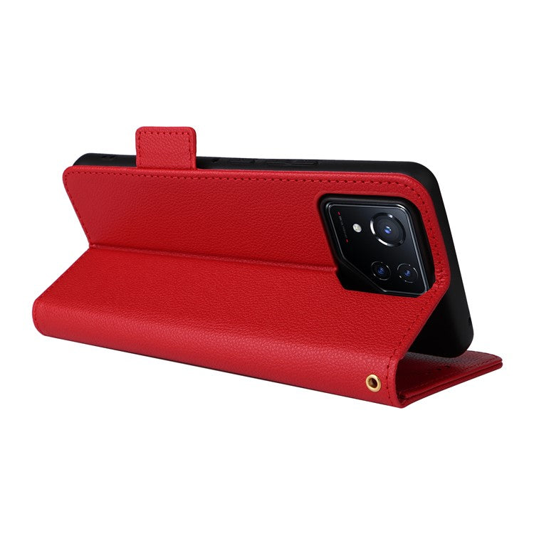 For Asus ROG Phone 8 5G / ROG Phone 8 Pro 5G Case PU Leather Wallet Phone Cover - Red