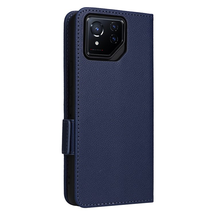 For Asus ROG Phone 8 5G / ROG Phone 8 Pro 5G Case PU Leather Wallet Phone Cover - Dark Blue