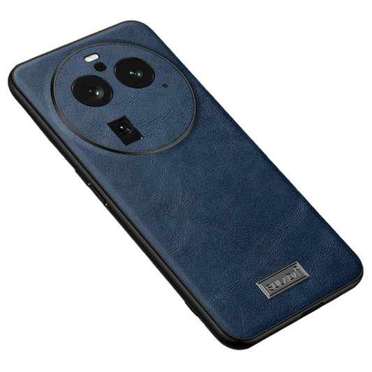 SULADA For Oppo Find X6 Pro Cell Phone Case PU Leather+TPU+PC Shockproof Cover - Blue