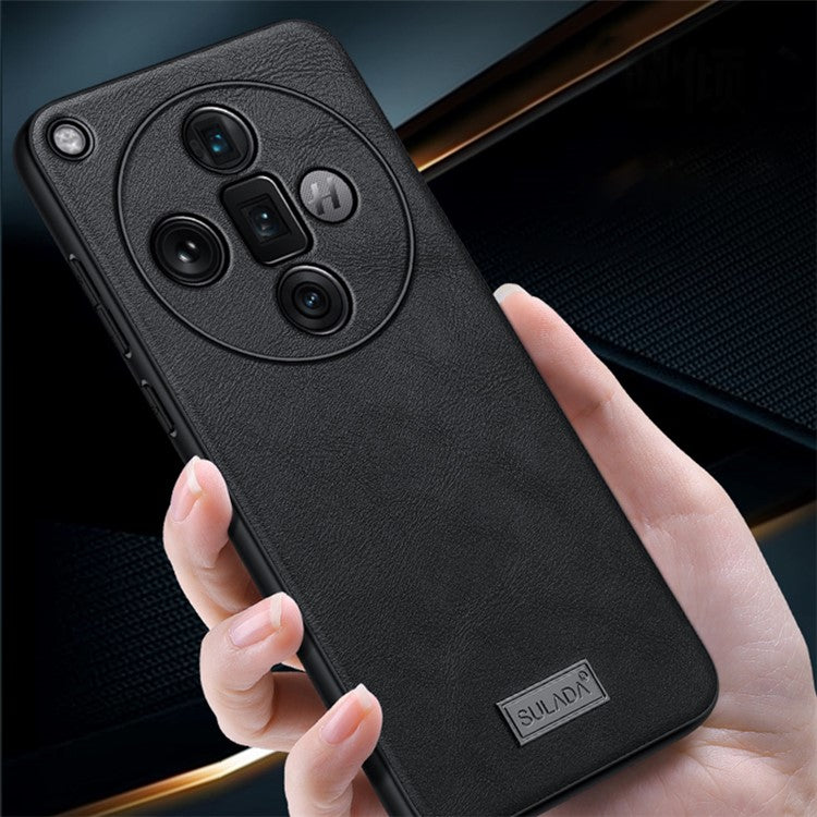 SULADA For Oppo Find X7 Ultra Cell Phone Cover PU Leather+TPU+PC Anti-scratch Back Case - Green