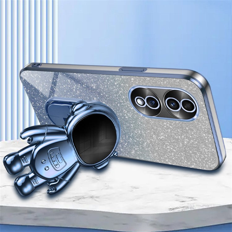 For Honor 70 5G Kickstand Case PC+TPU Astronaut Design Phone Back Cover - Blue