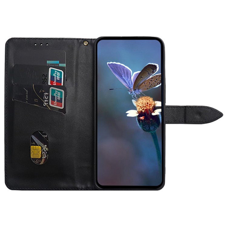 IDEWEI For Samsung Galaxy A55 5G Cases Card Holder Anti-Scratch PU Leather Phone Cover - Brown