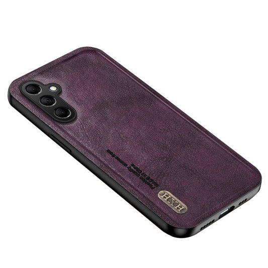 For Samsung Galaxy A05s 4G Case Vintage TPU+PU Phone Protective Cover - Purple