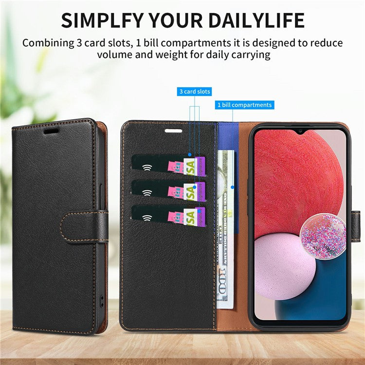 For Samsung Galaxy A35 5G Cell Phone Case RFID Blocking Card Slots Shockproof Cover - Red
