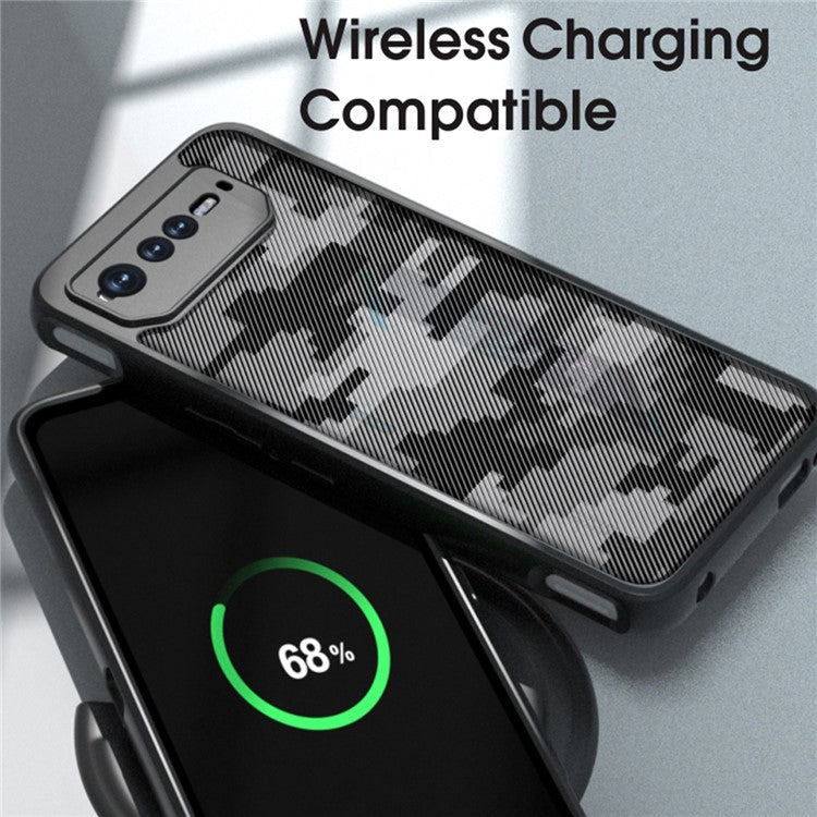IBMRS For Asus ROG Phone 6 5G / Phone 6 Pro 5G / Phone 6D 5G Case Hard PC Back+Soft TPU Frame Protective Cover - Grid Camouflage
