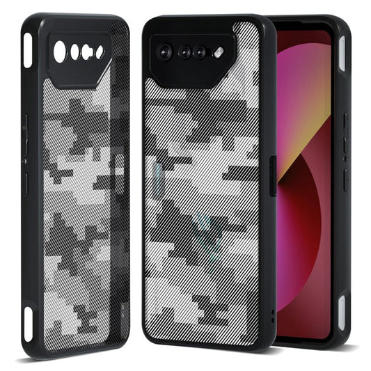 IBMRS For Asus ROG Phone 7 5G Cases Anti-Scratch TPU+PC Phone Cover Shell - Grid Camouflage