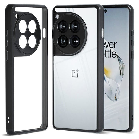 IBMRS Phone Cover for OnePlus 12 5G Cases Shockproof TPU+PC Phone Shell - Transparent Black