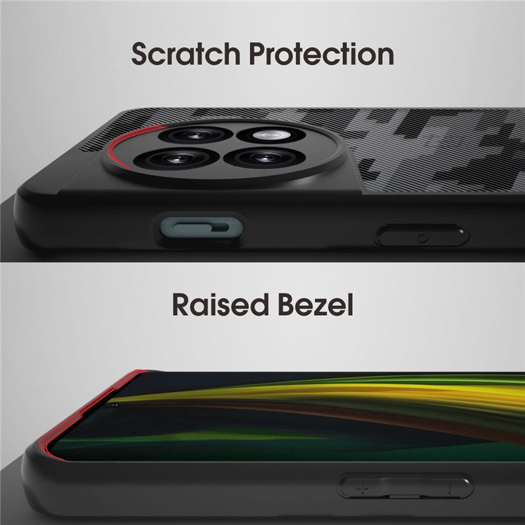 IBMRS Drop-Proof Phone Cover for OnePlus Ace 2 5G / 11R 5G Cases Shockproof TPU+PC Shell - Grid Camouflage