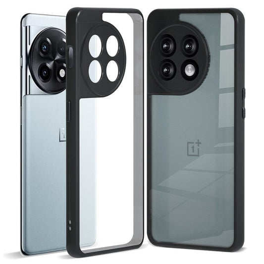 IBMRS Drop-Proof Phone Cover for OnePlus Ace 2 5G / 11R 5G Cases Shockproof TPU+PC Shell - Transparent Black