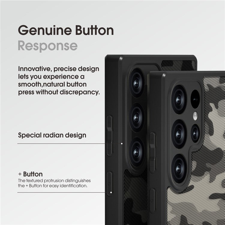IBMRS For Samsung Galaxy S23 Ultra Case PC+TPU Phone Cover Lens Protection - Artistic Camouflage