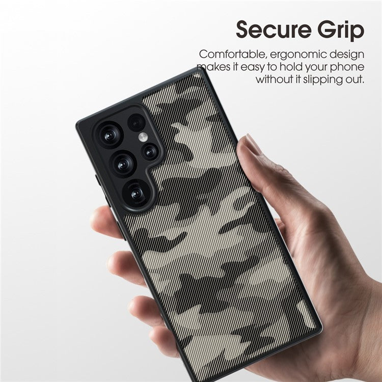 IBMRS For Samsung Galaxy S23 Ultra Case PC+TPU Phone Cover Lens Protection - Artistic Camouflage