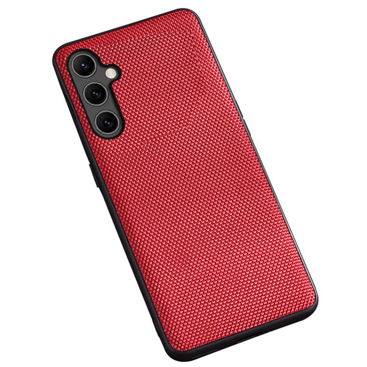 For Samsung Galaxy A15 4G / 5G Case Nylon TPU Slim Fit Shockproof Phone Cover - Red