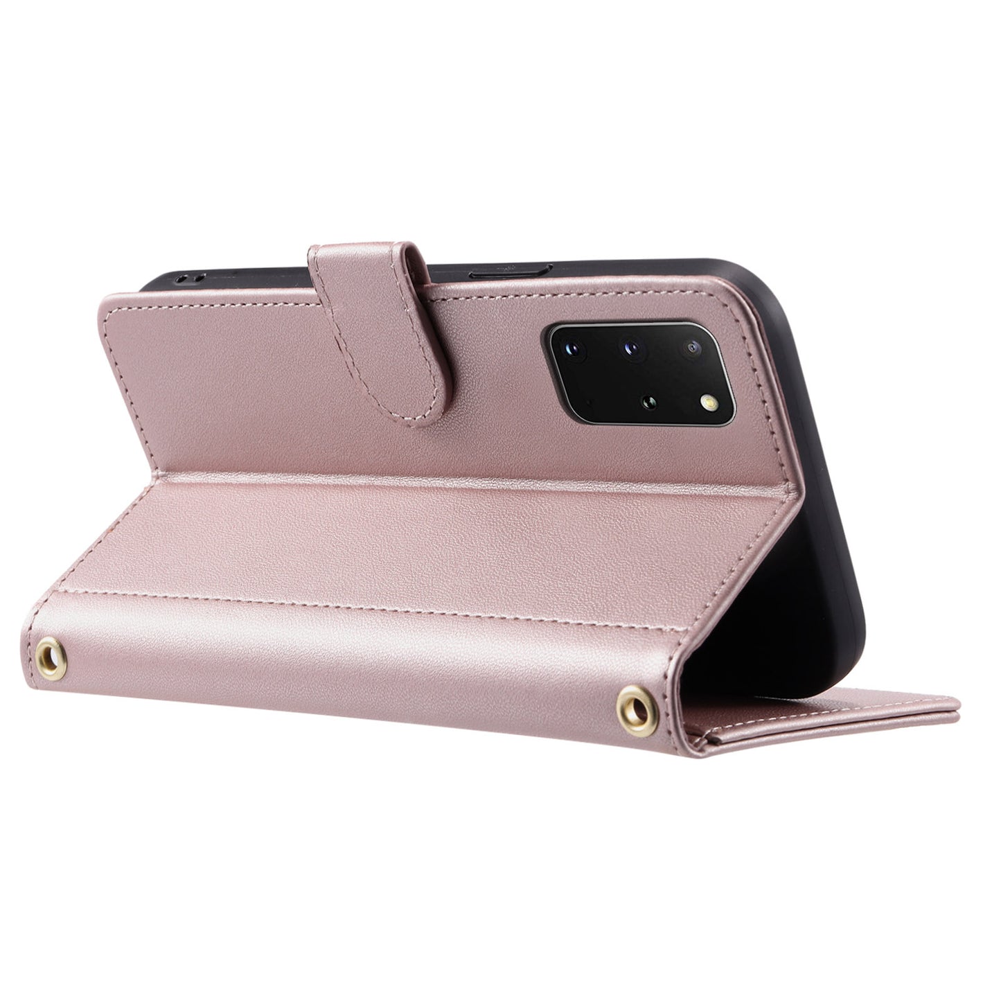 For Samsung Galaxy S20 Plus 4G / 5G Wallet Case PU Leather Stand Phone Cover - Rose Gold