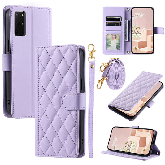 For Samsung Galaxy S20 Plus 4G / 5G Wallet Case PU Leather Stand Phone Cover - Purple