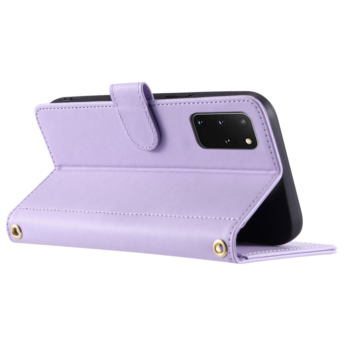 For Samsung Galaxy S20 Plus 4G / 5G Wallet Case PU Leather Stand Phone Cover - Purple