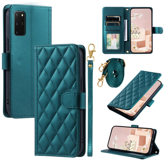 For Samsung Galaxy S20 Plus 4G / 5G Wallet Case PU Leather Stand Phone Cover - Green
