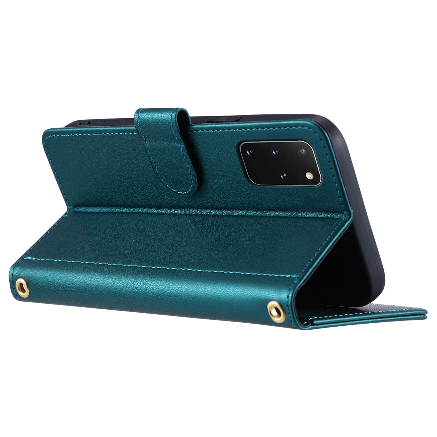 For Samsung Galaxy S20 Plus 4G / 5G Wallet Case PU Leather Stand Phone Cover - Green