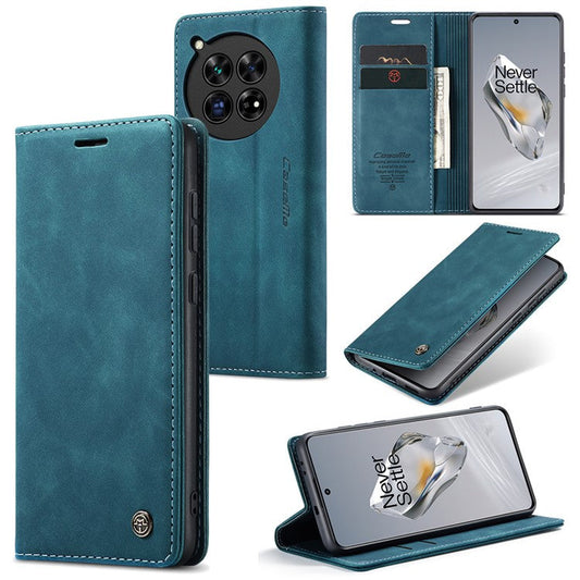 CASEME 013 Series For OnePlus 12 5G Case Business Style Card Slots Cell Phone Cover - Blue